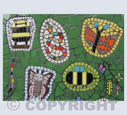 Snake, Butterfly and Bees