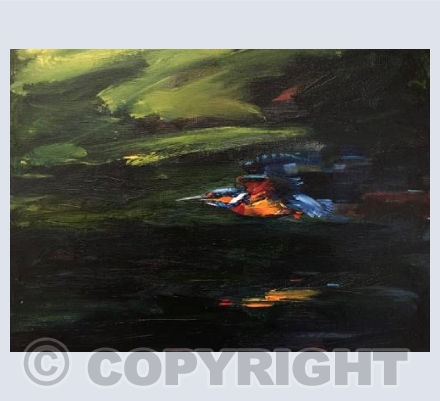 Kingfisher landscape card