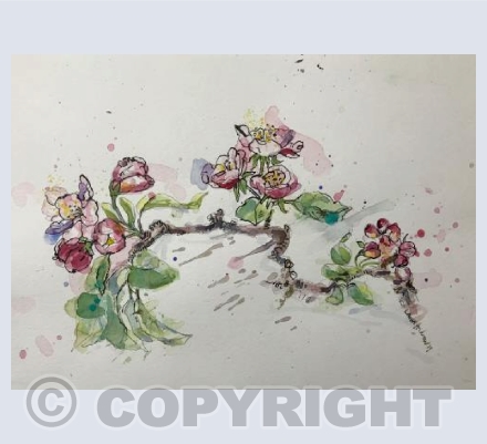 Blossom landscape card