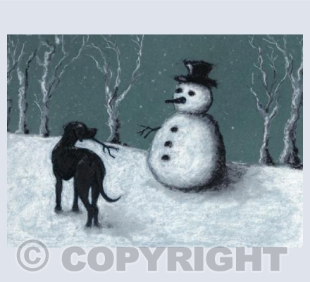 Pointer in the snow