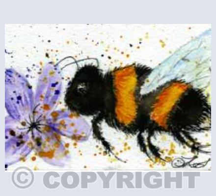 bee with purple flower