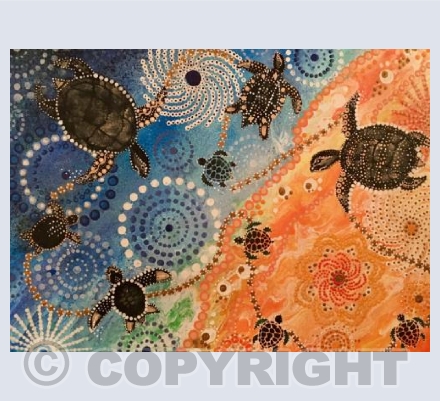 Swimming turtles 