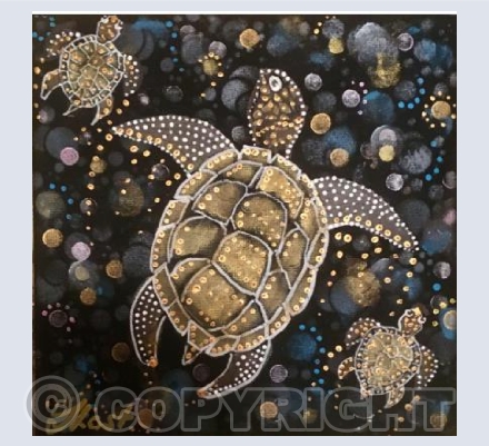 Gold turtles 