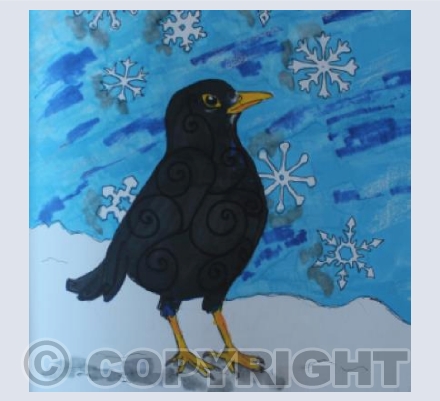 Winter Black Bird