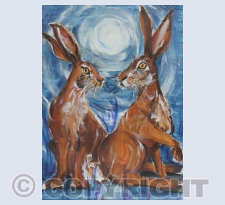 Moon light hares