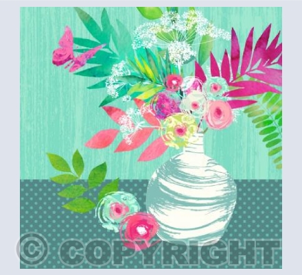 Rose & Palm Bouquet