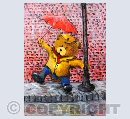 Ted singing in the rain