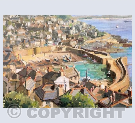 Birds Eye View of Mousehole Village