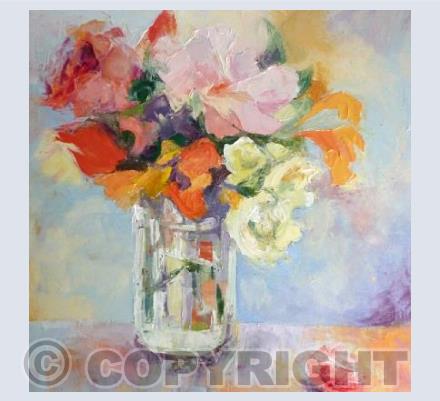 Roses and Nasturtiums from the Artist's Garden