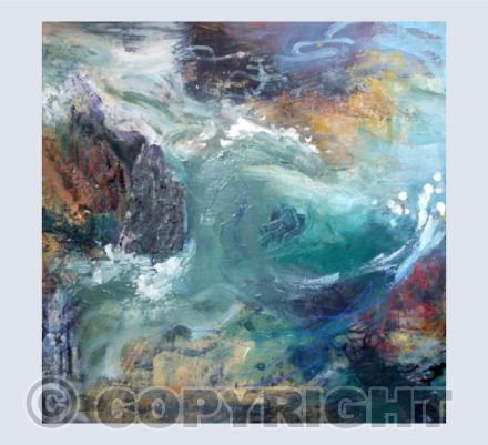 Breakers on the Rocky Shore (detail)