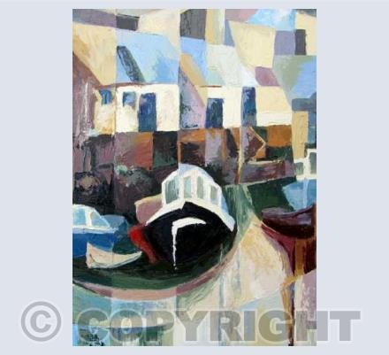 Polperro Boats at Harbour
