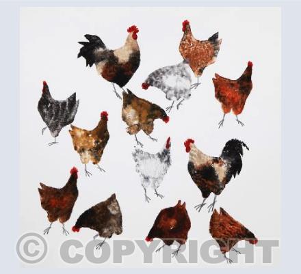 Hens & Cockerel