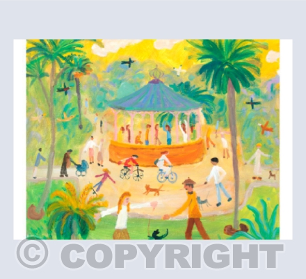 Morrab Gardens Bandstand in the warm sun