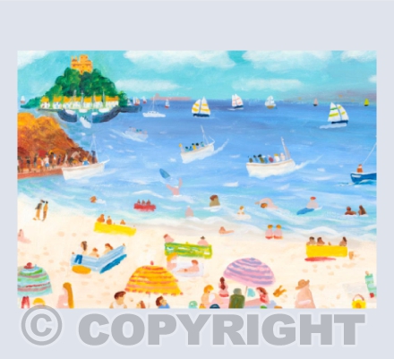 Marazion Beach with St Michaels Mount