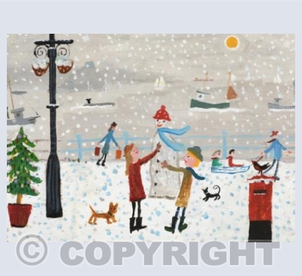 Christmas Snow on Penzance Prom