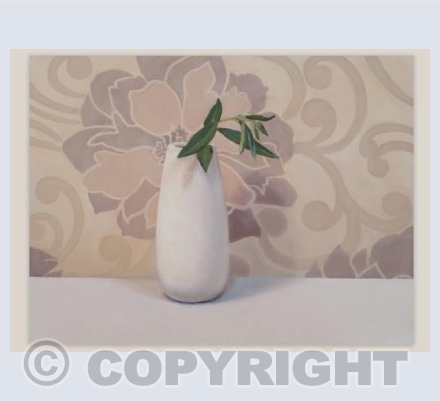 Wallpaper, vase and olive leaf