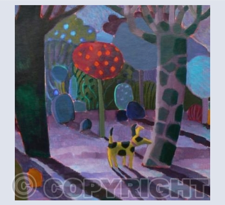 Spotty Dog by Moonlight