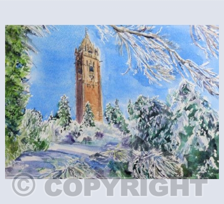 Bristol - Cabot Tower in Snow