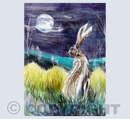 Moonlit hare
