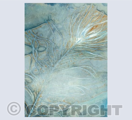 Peacock Feather II Wet Cyanotype