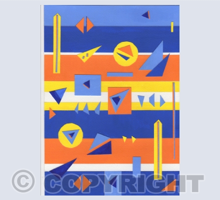 Orange yellow blue