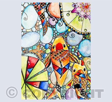 Stained Glass Inspired Paintings