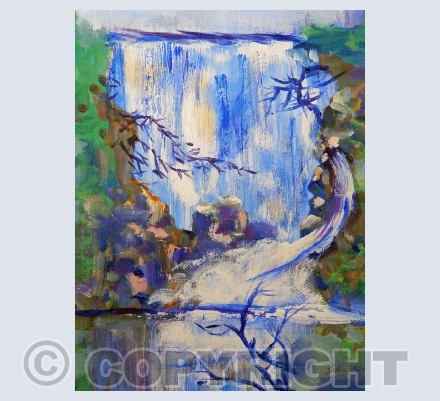 cards base on acrylic paintings