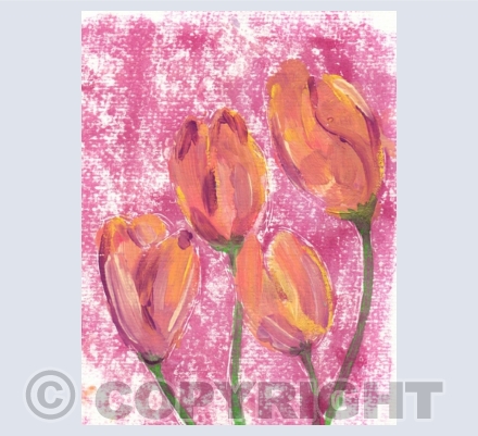 Floral Mono Print